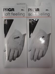 ■PRGR Soft Feeling GLOVE プロギア ソフトフィーリング メンズグローブ x 2枚【25cm/BK】『柔らかいのにやぶれにくい』PG-119