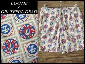 送無 希少 XL 極美品 COOTIE クーティー × GRATEFUL DEAD グレイトフルデッド 50周年 総柄 スカルロゴ イージー ショート パンツ ショーツ