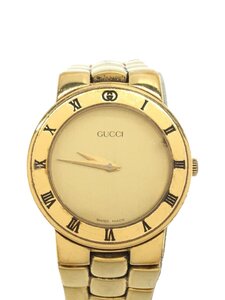 GUCCI◆クォーツ腕時計/アナログ/キズ有/塗装剥げ有/GLD/GLD/3300.2.L