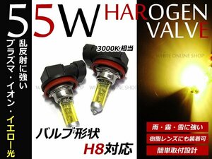 NEW！E52系 エルグランド H8 55wフォグランプ イエローバルブ