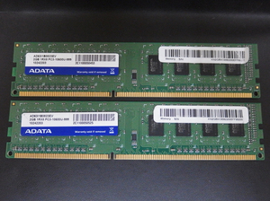 mem123 ADATA 2GB×2枚=4GB DDR3 中古品