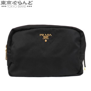 101735274 プラダ PRADA ロゴ トラベルポーチ 2AR910 ブラック アメニティポーチ テスートナイロン トラベルポーチ ユニセックス