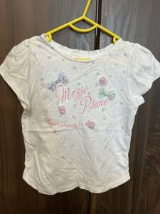 【中古】メゾピアノ ☆mezzo piano ☆Tシャツ☆白☆リボン花柄☆１２０センチ☆女の子