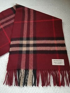 BURBERRY　バーバリー　マフラー　ストール　スカーフ　ショール　カシミヤ100％　未使用に近い　極美品！　送料無料!