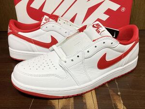 23年製 NIKE AIR JORDAN 1 RETRO LOW OG ナイキ エア ジョーダン レトロ AJ1【CZ0790-161】ホワイト レッド 天然皮革 白×赤 US11.5