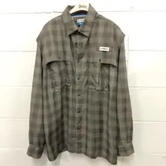 【MAGELLAN】US古着 90s チェックシャツ シースルー アースカラー