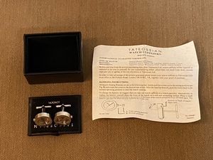 －即決－　■TATEOSSIAN LONDON/タテオシアン■ カフス/Cufflink [クリア 時計/Watch Clear face] BTS2000