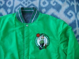 ボストン セルティックス 緑灰リバーシブルジャンパー 美品？ L Boston Celtics セルツ NBA Jeff Hamilton製 ジェフハミルトン