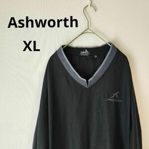 【Ashworth】アシュワース(XL)　プルオーバーナイロンジャケット　台湾製