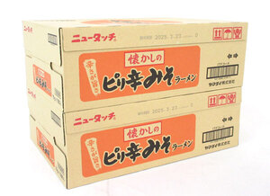 送料300円(税込)■gb060■◎カップ麺 ニュータッチ ピリ辛みそラーメン 79g 12食入 2ケース(24食)【シンオク】