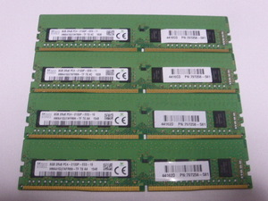 メモリ デスクトップパソコン用 SK hynix DDR4-2133 PC4-17000 ECC Unbuffered 8GBx4枚 合計32GB 起動確認済です HMA41GU7AFR8N-TF