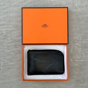 エルメス リミックス コインケース ブラック HERMES カードケース キーケース レザー 財布 コンパクトウォレット ラウンドジップ