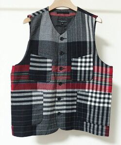 Engineered Garments エンジニアードガーメンツ LDT Vest Multicolored Plaid マルチカラー チェック ベスト M