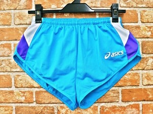 PE3-C86☆//asics/アシックス♪日本製*L*映えて明るいブルーカラー☆メッシュインナー付ランパン※一番安価な送料はゆうパケットなら210円