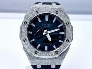 1円スタート 美品 G-SHOCK GA2100 メタル カスタム フロステッド カシオーク アナデジ クォーツ 箱説つき[328635