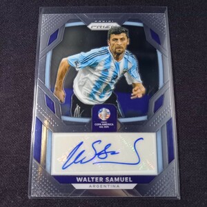 【直筆サイン】ワルテル・サムエル　2024 Panini Prizm Copa America Auto Walter SAMUEL　アルゼンチン代表　インテル