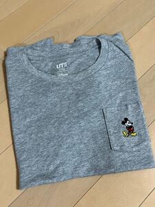 UT ディズニーミッキー140cm半袖Tシャツ美品★☆ユニクロUNIQLOグレー