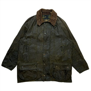 【訳アリ】 バブアー ジャケット カーキ Barbour 古着 メンズ FREE 90s ビューフォート オイルドジャケット イギリス製 3ワラント