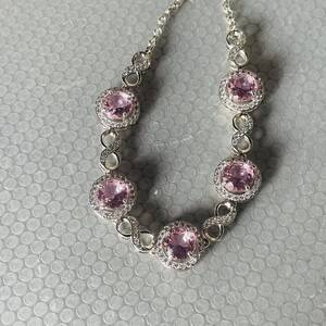 モアサナイト　ブレスレット　サイズ15.8×5mm。4ct ×5 金メッキ　　C 73