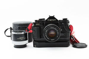 ★訳あり大特価★キヤノン Canon A-1 + NEW FD 50mm F1.8 POWER WINDER A2　#1442L094