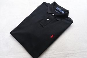 POLO RALPH LAUREN ラルフローレン メンズ CUSTOM FIT 半袖ポロシャツ M 黒 ブラック ラルフローレン(株)