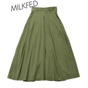 ミルクフェド MILKFED. TUCK SKIRT2 ロングフレアスカート