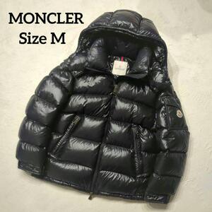 1円～ 人気 MONCLER モンクレール ダウンジャケット ブラック 2 M相当 希少 メンズ 黒 