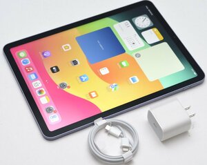 1円～人気！iPad Air5 64GB 第5世代 Wi-Fiモデル 2022年春モデル MME23J/A [パープル] 10.9インチ「M1」チップ搭載 付属品付き MFJC