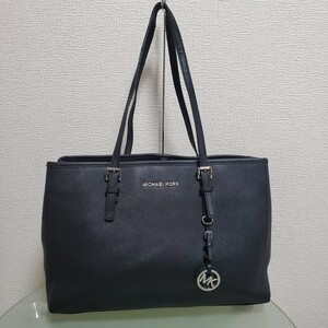 MICHAEL KORS マイケルコース レザー トートバッグ ブラック 正規品 激カワ シルバー ビジネス用にも○