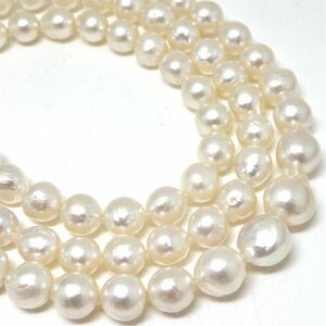 《南洋白蝶真珠ロングネックレス》M 109.5g 約88.0cm 約9.0-12.0mm珠 pearl パール necklace ジュエリー jewelry DB0/DG0