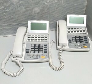 即納 現状品 2台セット ネットコミュニティシステム αNX NX-(24)STEL-(1)(W) 24ボタン スター 標準 電話機 白 東2009年 必ず内容確認
