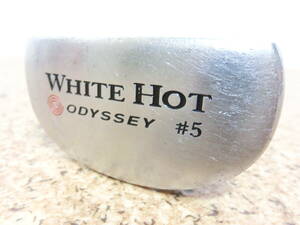 レフティ 希少 名器♪ODYSSEY オデッセイ WHITE HOT #5 2ドット ホワイトホット パター 34インチ スチールシャフト 中古品♪T1673