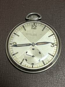 レア 60年代 RECORD レコード 懐中時計 手巻 ヴィンテージ 懐中時計 動作品(検：LONGINES/ロンジン ロゴ前モデル) 希少