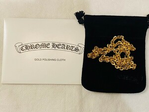 CHROME HEARTS クロムハーツ 22k ペーパーチェーン　20インチ　ネックレス　ゴールド　タイニー　GOLD クロス　ダガー　フローラル