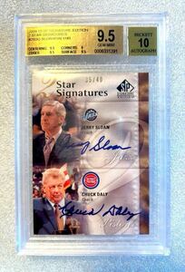 【レア】【鑑定済】2009-10 SP Signature Edition 2 Star Signatures #2SSD Jerry Sloan/Chuck Daly/40 直筆サイン 名将 スローン デイリー