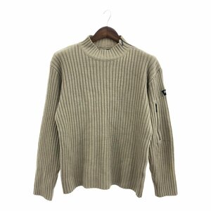 SALE///// Schott ショット リブニット コマンドセーター トップス ベージュ (メンズ M) Q0069