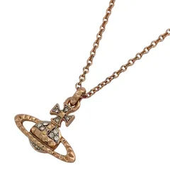 ヴィヴィアンウエストウッド Vivienne Westwood メイフェア バス レリーフ ネックレス ラインストーン ネックレス メタル ピンクゴールド レディース 【中古】