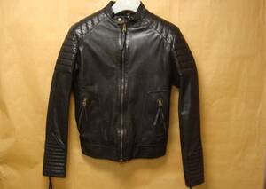 ★新品未使用★定価\130,900/正規Vintage55(ヴィンテージ55) BIKER LEATHER JACKET☆牛革★BLACK☆