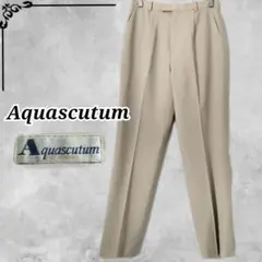 Aquascutum　スラックス　Lサイズ　ストレースオフィスカジュアルクリーム