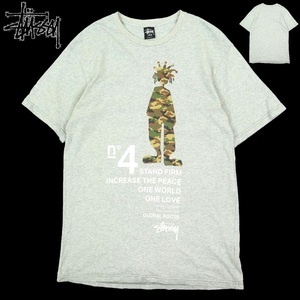【B3015】STUSSY ステューシー Tシャツ シャドーマン N4 カモフラージュ 迷彩 サイズL