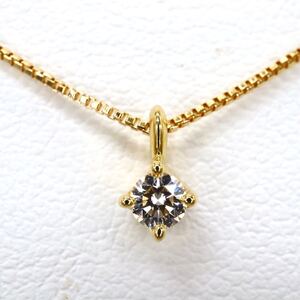 1円〜!!美品!!TASAKI(田崎真珠)▼K18 天然ダイヤモンドネックレス▼J 約1.7g 約39.0cm necklace jewelry EB0/EB1.S176