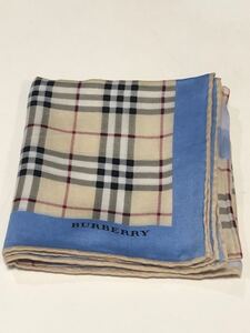 未使用 BURBERRY バーバリー スカーフ ハンカチ チェック柄　ロゴ入