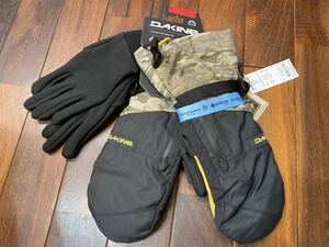 ★ ダカイン DAKINE スノーグローブ GORE-TEX カモフラ やぎ革 sizeXL 新品未使用タグ付 手袋 ミトン スノーボード インナー付 BD237-716