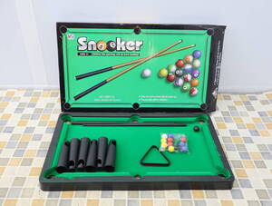 △46×26cm 家族で お友達で｜ミニ ビリヤードセット｜ Snooker｜ 玩具 インテリア USED品■O4441