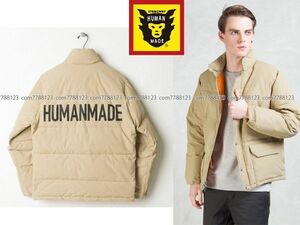 未使用７万◎HUMAN MADE◎メンズL◎BEAMS購入 ダウン ロゴ ジャケット ヒューマンメイド エイプNIGOアウター コート ビームス