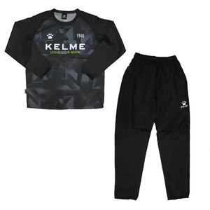 KELME ケルメ KC23F178 サッカー ピステ上下セット（メッシュ裏地付き）ブラック L