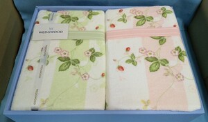 【未使用品】WEDGWOOD タオルケット２枚セット ワイルドストロベリー 140×190cm(2P) 寝具 八王子引き取りOK25130