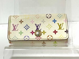 【中古】LOUIS VUITTON LV　ルイヴィトン　キーケース　ミュルティクレ4 マルチカラー　ホワイト　リッチ　M93731