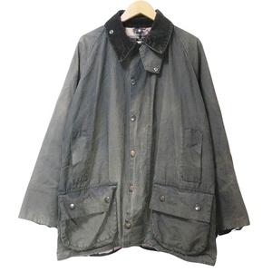 バブアー Barbour ビューフォート コート オイルドジャケット ワックスコットン ジャンク品 アウトドアウェア ロゴ刺? C42 107cm ■GY09