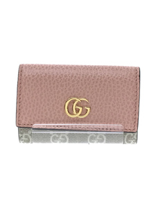 GUCCI◆6連キーケース/レザー/PNK/レディース/456118